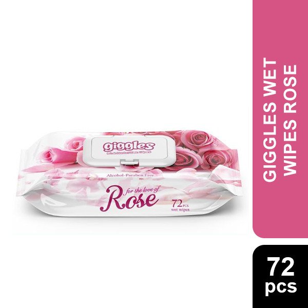 Giggles Wet Wipes Rose 72 pcs