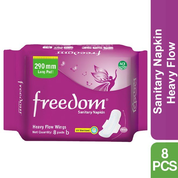 Freedom Sanitary Napkin Heavy Flow 8 pads