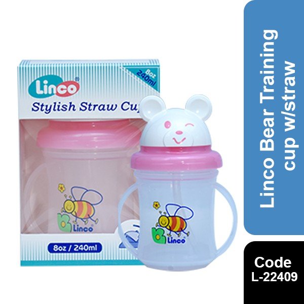 Linco Bear Training cup with straw L-22409