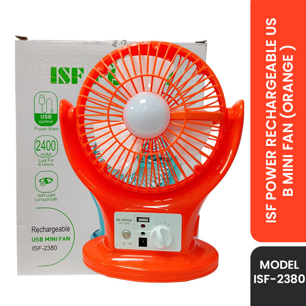 ISF Power Rechargeable USB Mini Fan ISF-2380(Orange )