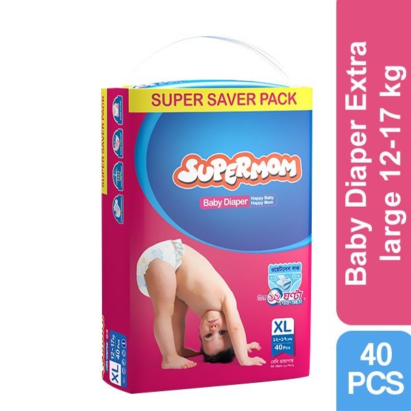 Supermom Baby Diaper XL 12-17 kg 40 Pcs