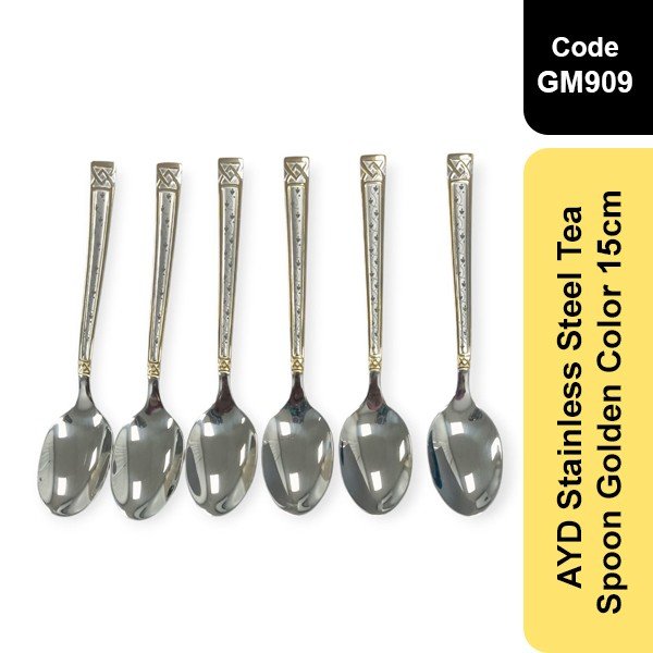 AYD Stainless Steel TeaSpoon Golden Color 15cm(GM 909)
