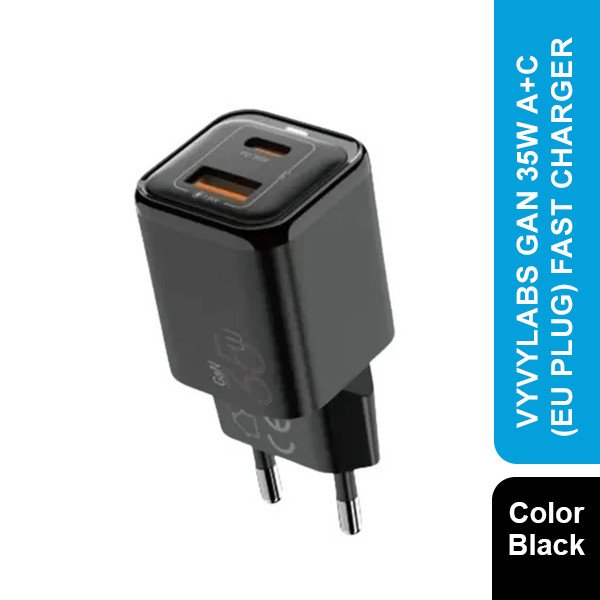 Vyvylabs GAN35BE-01 GaN Fast Charger 35W EU Adapter Black