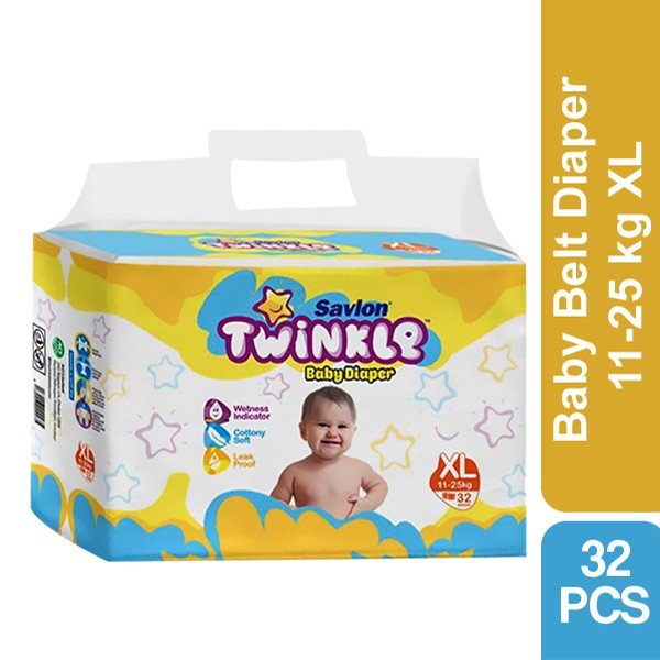Savlon Twinkle Baby Belt Diaper 11-25 kg XL 32 pcs