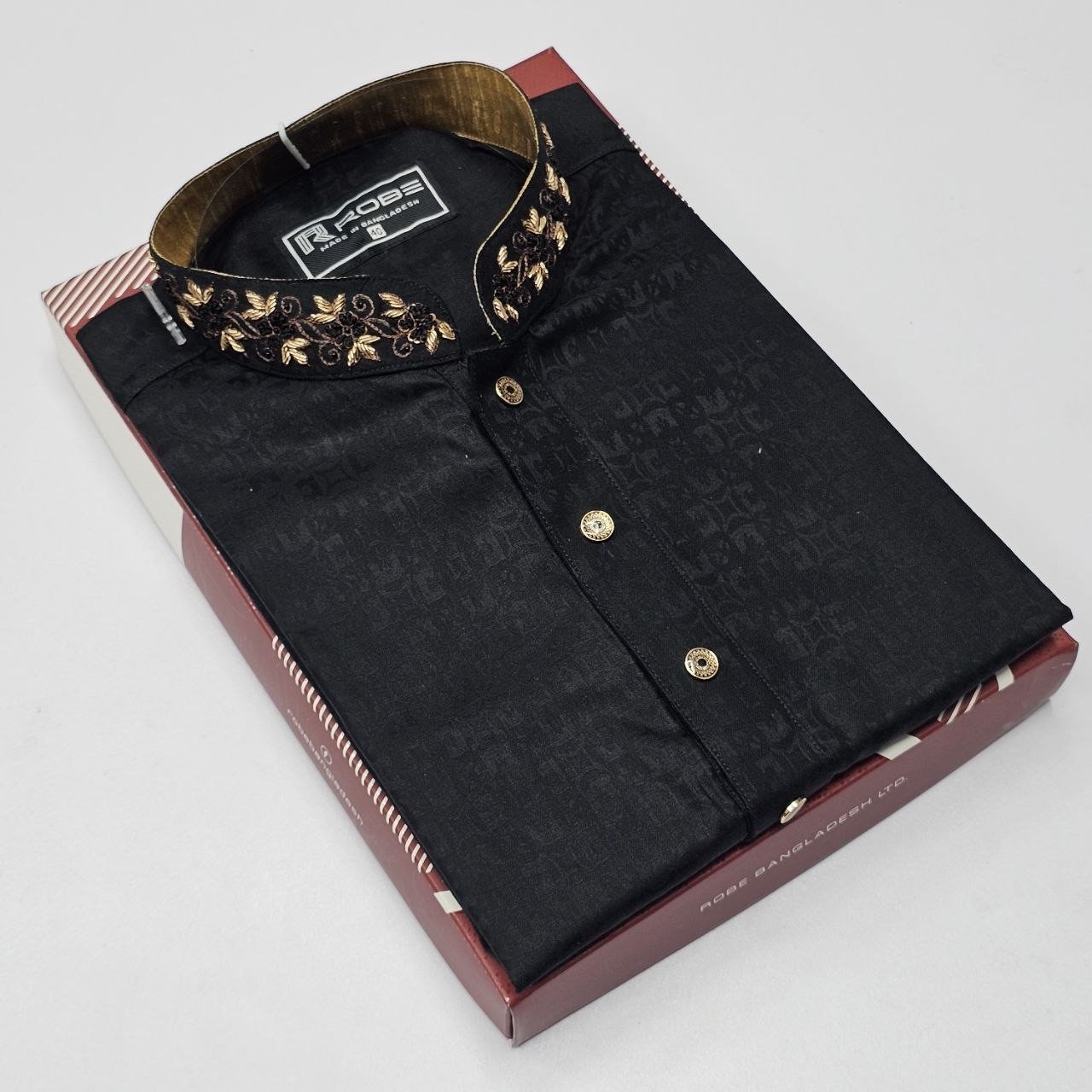 Indian Cotton Gorgeous Karchupi Panjabi (3033)