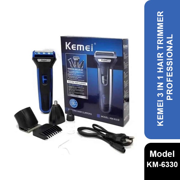 Kemei 3 in 1 Hair Trimmer Professional (KM-6330)