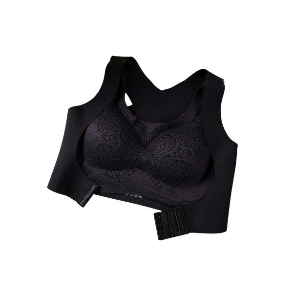 Soft Comfort with Removable Pad Sports Bra (Black L)