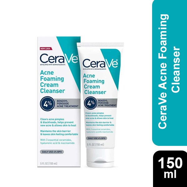 CeraVe Acne Foaming Cleanser For Pimple & Blackheads 150ml