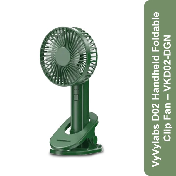 VyVylabs D02 Handheld Foldable Clip Fan – VKD02-DGN