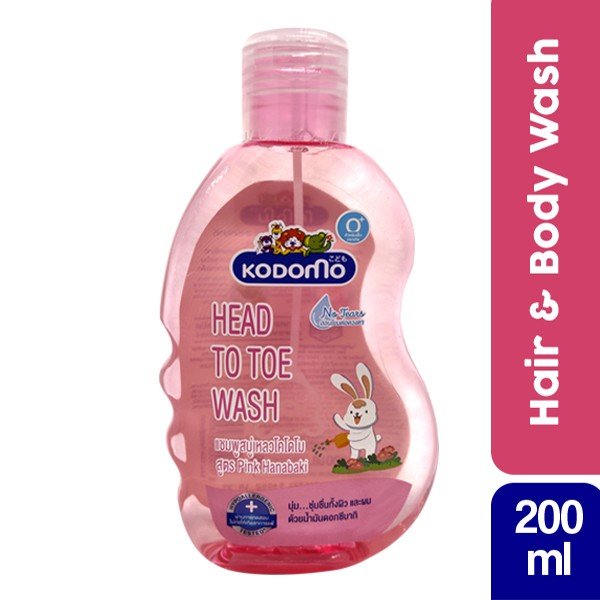 Kodomo Head To Toe Wash Pink Hanabaki  200 ml