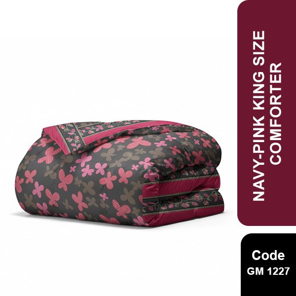 Navy-Pink King Size Comforter GM 1227