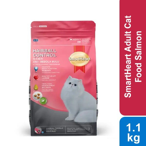 SmartHeart Adult Cat Food Hairball Control Formula - 1.1Kg
