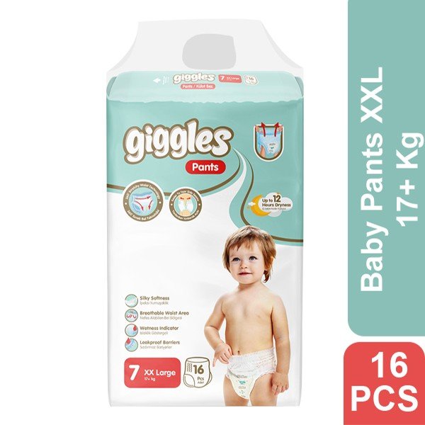 Giggles Baby Pants 7 XXL 17+ Kg  16 Pcs
