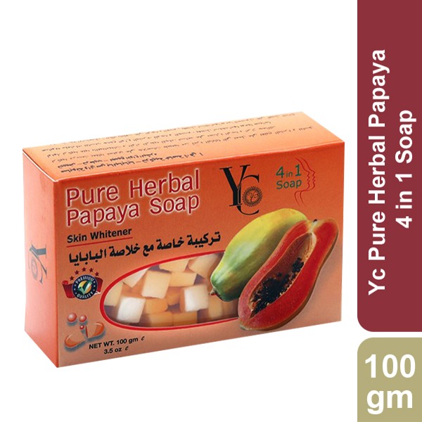 YC Pure Herbal Papaya 4 in 1 Soap 100 gm