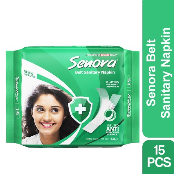 Senora Sanitary Napkin Economy Pack (Belt System) 15 pads