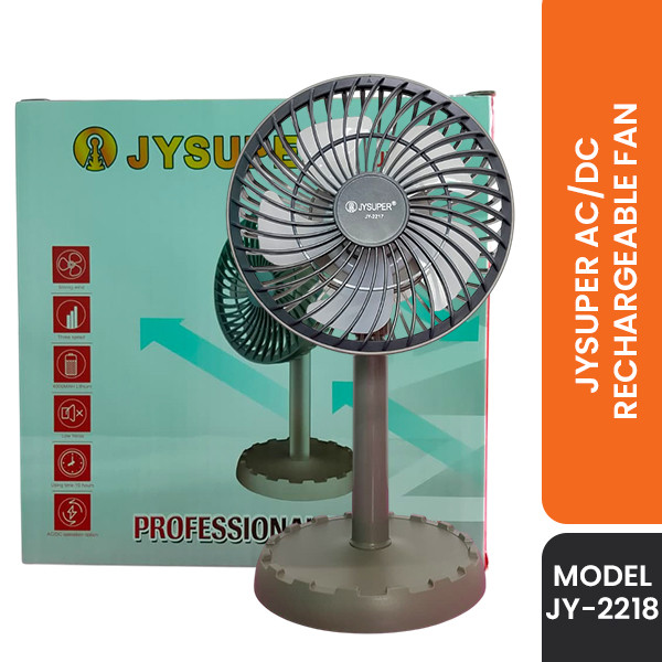 JYSUPER Rechargeable Multicolor Portable Mini Table Fan - JY-2218((khaki)