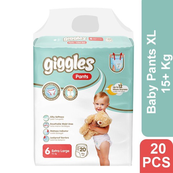Giggles Baby Pants 6  XL 15+  Kg 20 Pcs