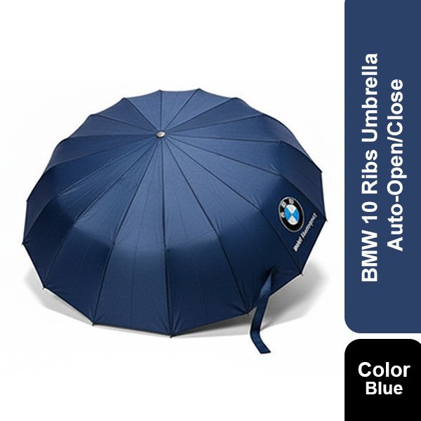 BMW Motorsport Umbrella Ribs Auto Open And Auto Close-10Ribs (Blue)