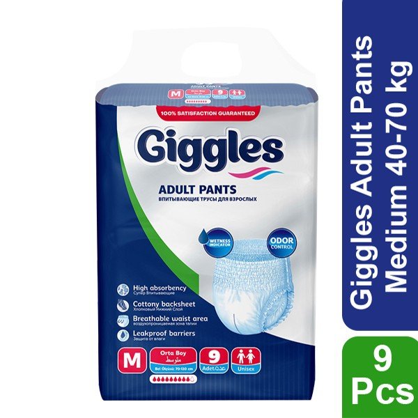 Giggles Adult Pants M 40-70 kg 9 Pcs