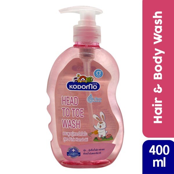 Kodomo Head To Toe Wash Pink Hanabaki 400 ml