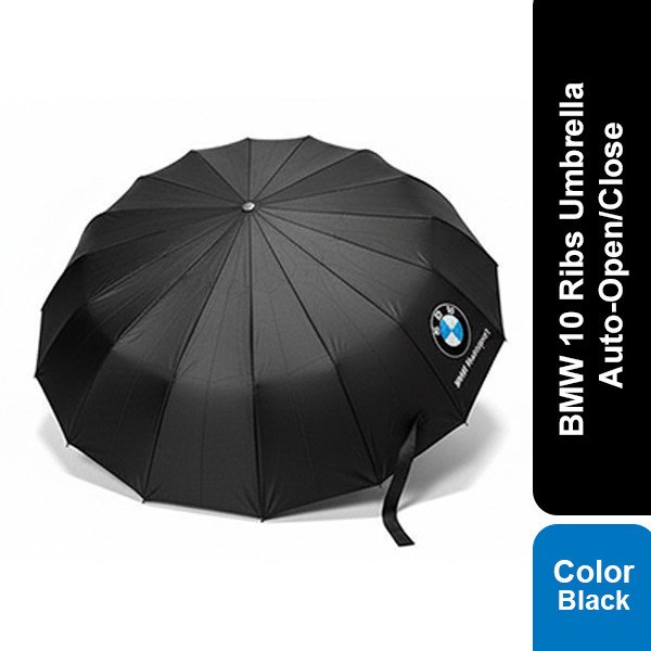 BMW Motorsport Umbrella Ribs Auto Open And Auto Close-10Ribs (Black)