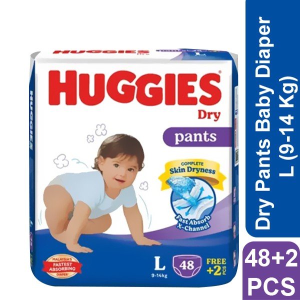 Huggies Dry Pants L (9-14Kg) 50 pcs