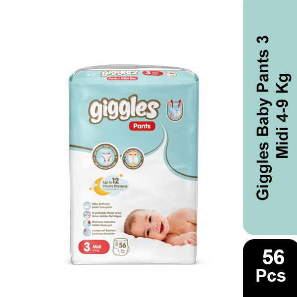 Giggles Baby Pants 3 Midi 4-9 Kg  56 Pcs