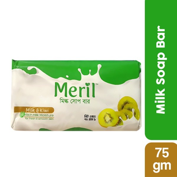 Meril Milk & Kiwi Soap Bar 75gm