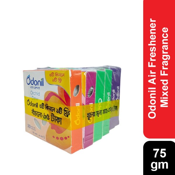 Odonil Air Freshener Mixed Fragrance 48 gm-(Buy 5 Get 1 Free)