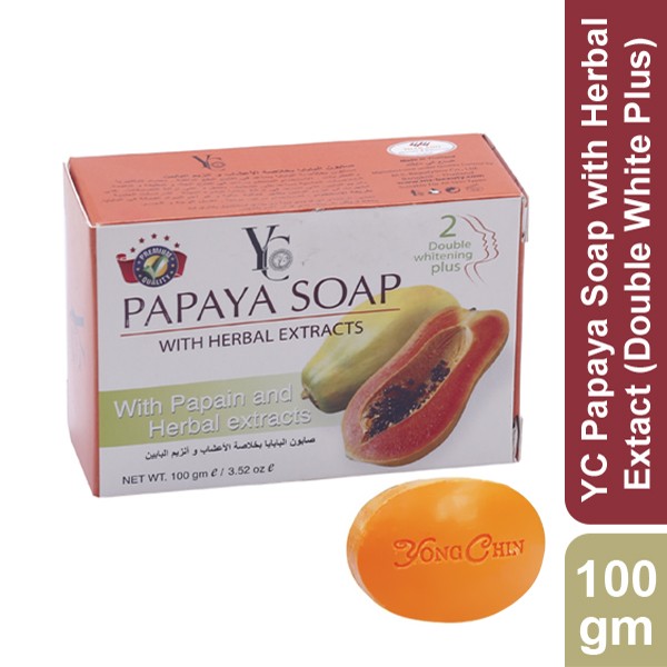 YC Papaya Soap with Herbal Extact (Double White Plus) 100gm