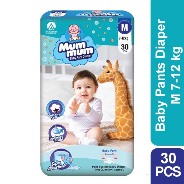 Mum Mum Baby Pants  M 7-12 kg 30 Pcs