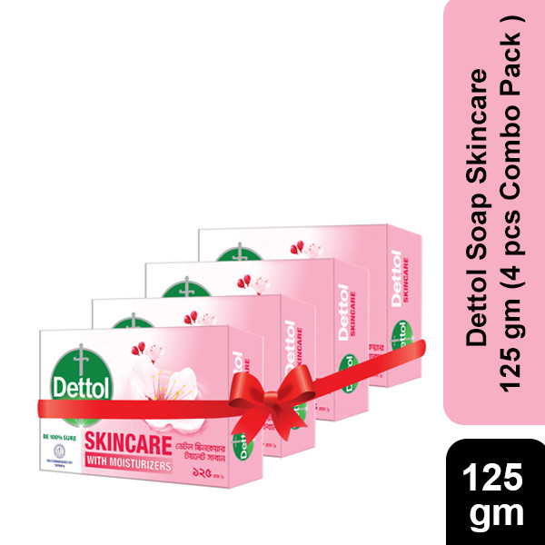 Dettol Soap Skincare 125 gm (4 pcs Combo Pack )