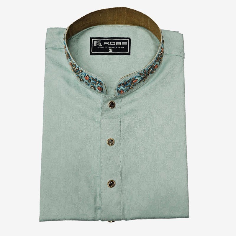 Indian Cotton Gorgeous Karchupi Panjabi (3032)
