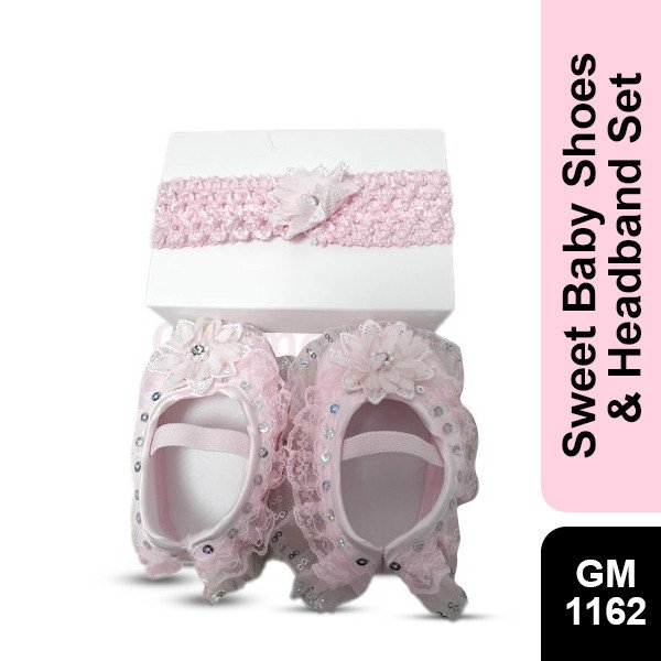 Sweet Baby Shoes & Headband Set(GM 1162)