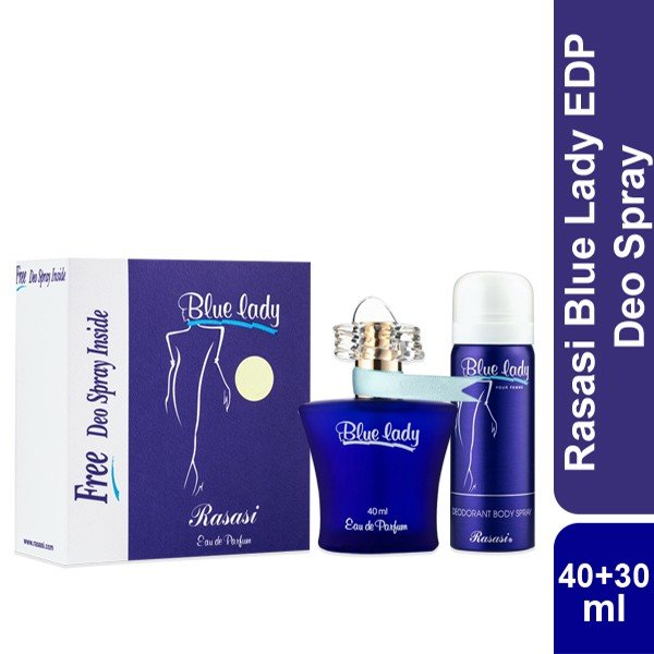 Rasasi Blue Lady EDP 40ml + 30ml Deo Spray