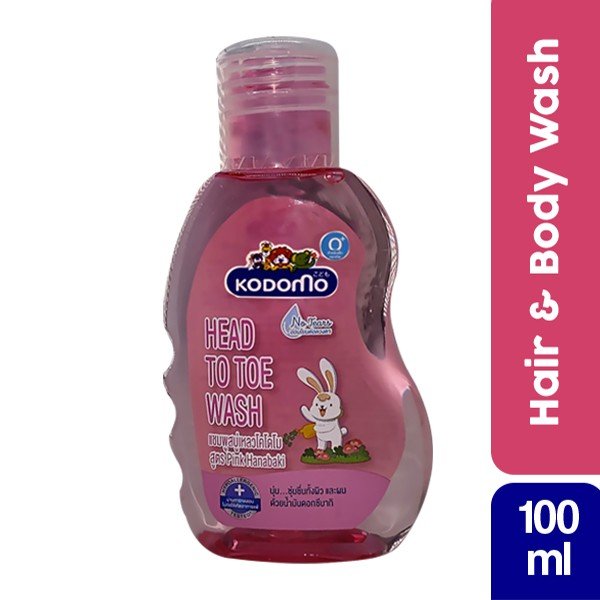 Kodomo Head to Toe Wash 100 ml  (Pink Hanabaki)