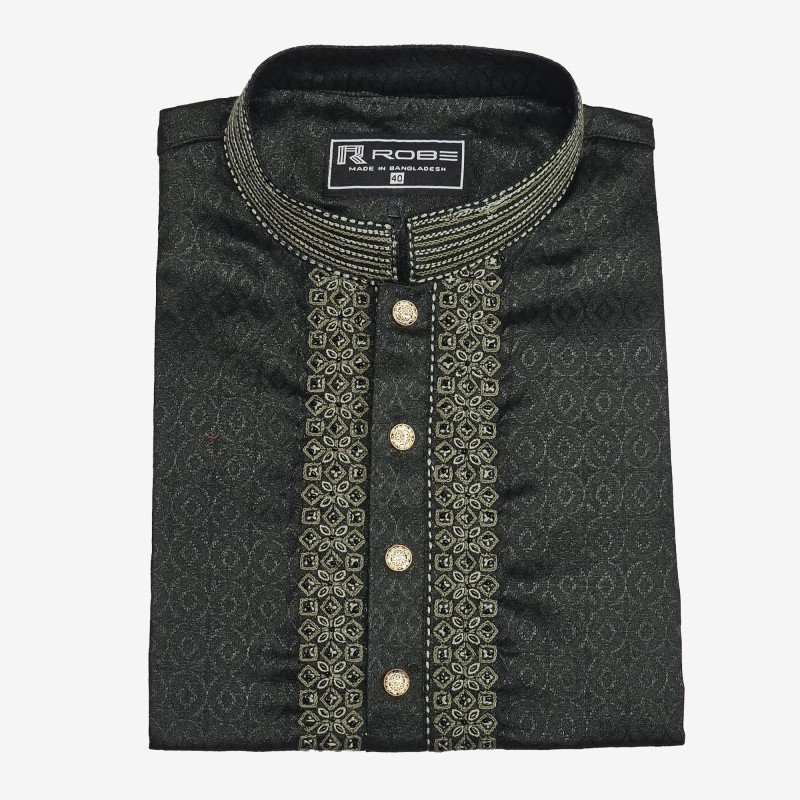 Indian Cotton Gorgeous Karchupi Panjabi (3354)