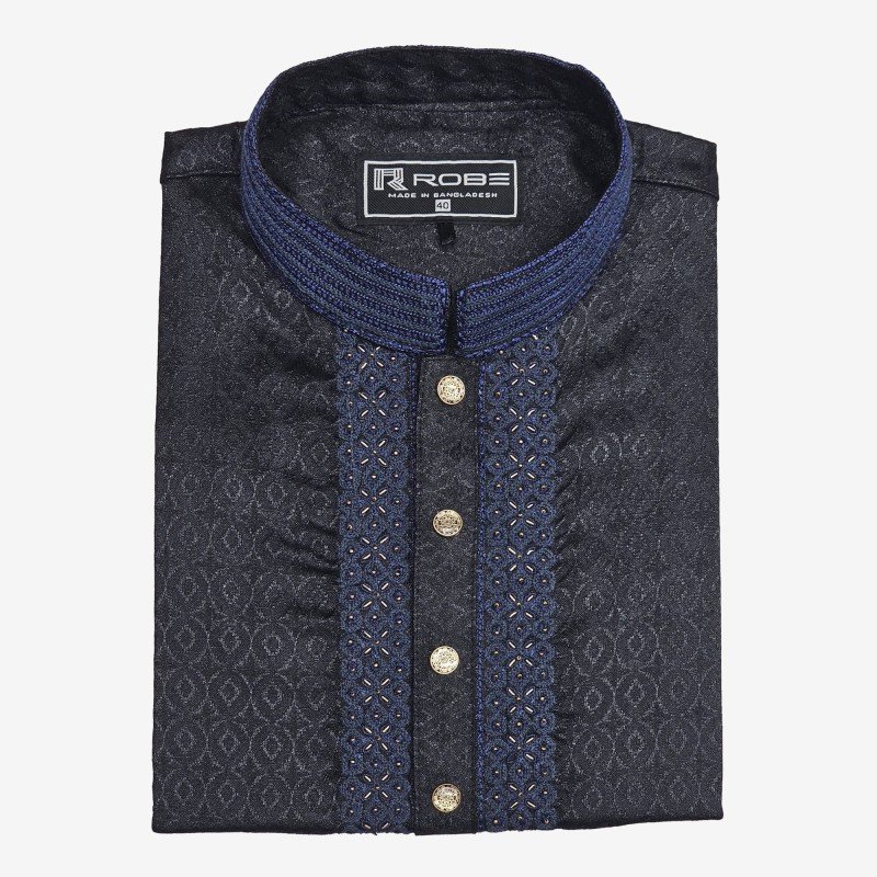 Indian Cotton Gorgeous Karchupi Panjabi(3353)