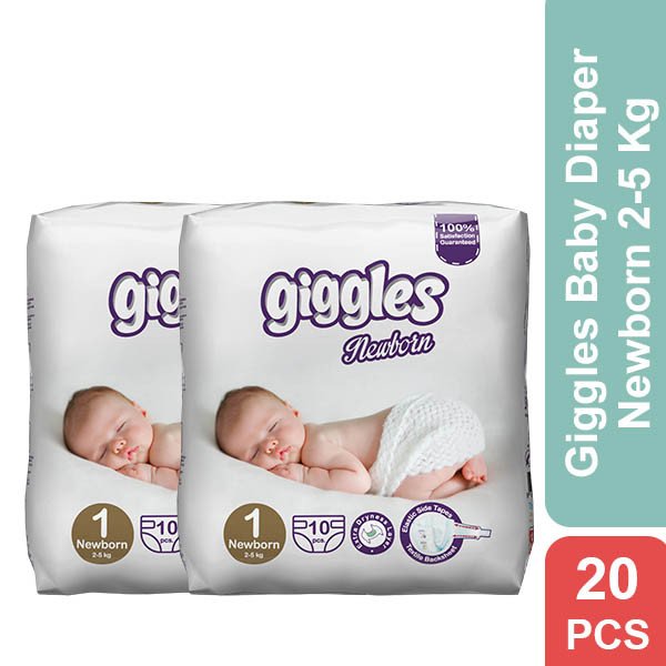 Giggles Baby Diaper 1 Newborn 2-5 Kg 20 Pcs