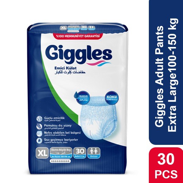 Giggles Adult Pants XL 100-150 kg 30 Pcs