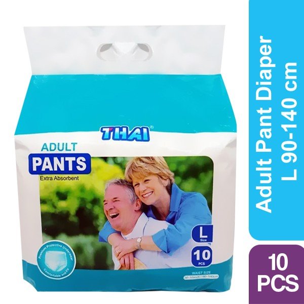Thai Adult Diaper (Large) Pants - 10 Pcs