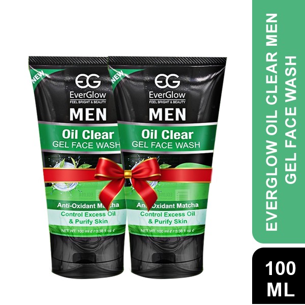 Everglow Oil Clear Men Gel Face Wash 100 ml(BOGO)
