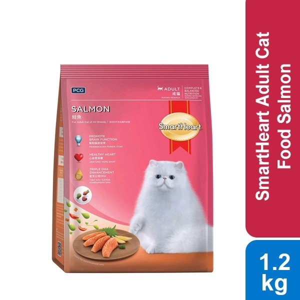 SmartHeart Adult Cat Food Salmon - 1.2Kg