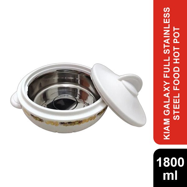 KIAM Galaxy Full Stainless Steel Food Hot Pot - 1800 ML