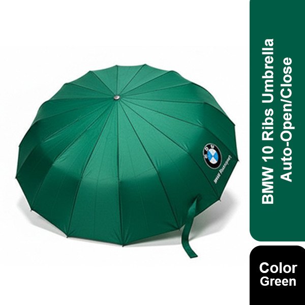 BMW Motorsport Umbrella Ribs Auto Open And Auto Close-10Ribs (Green)