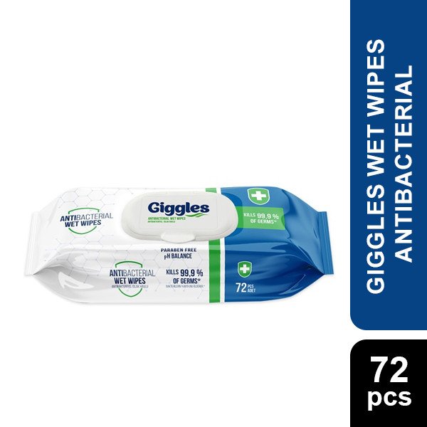Giggles Wet Wipes Antibacterial 72 pcs