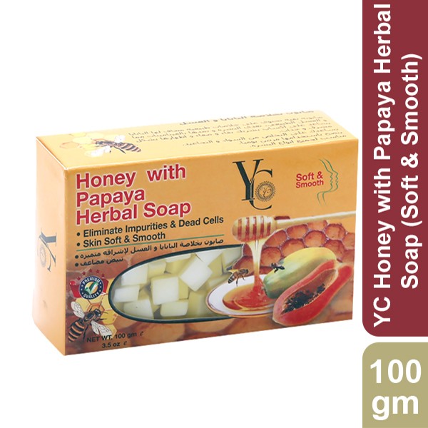 YC Honey with Papaya Herbal Soap (Soft & Smooth) 100gm