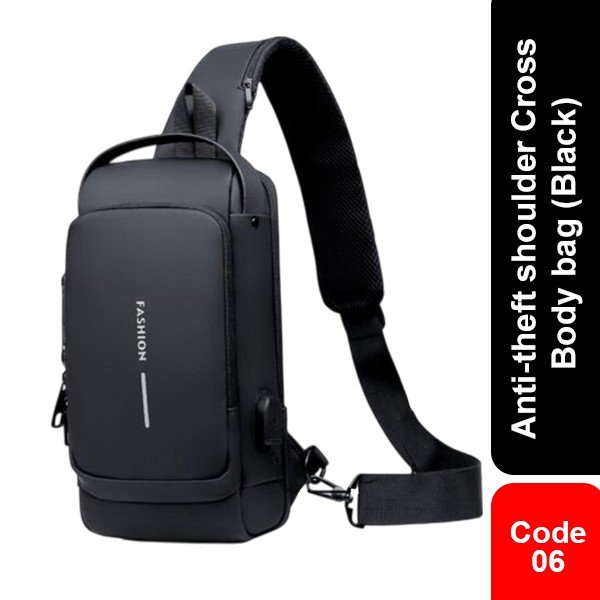 Anti-theft shoulder Cross Body bag (Black shape) 6